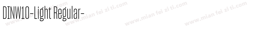 DINW10-Light Regular字体转换